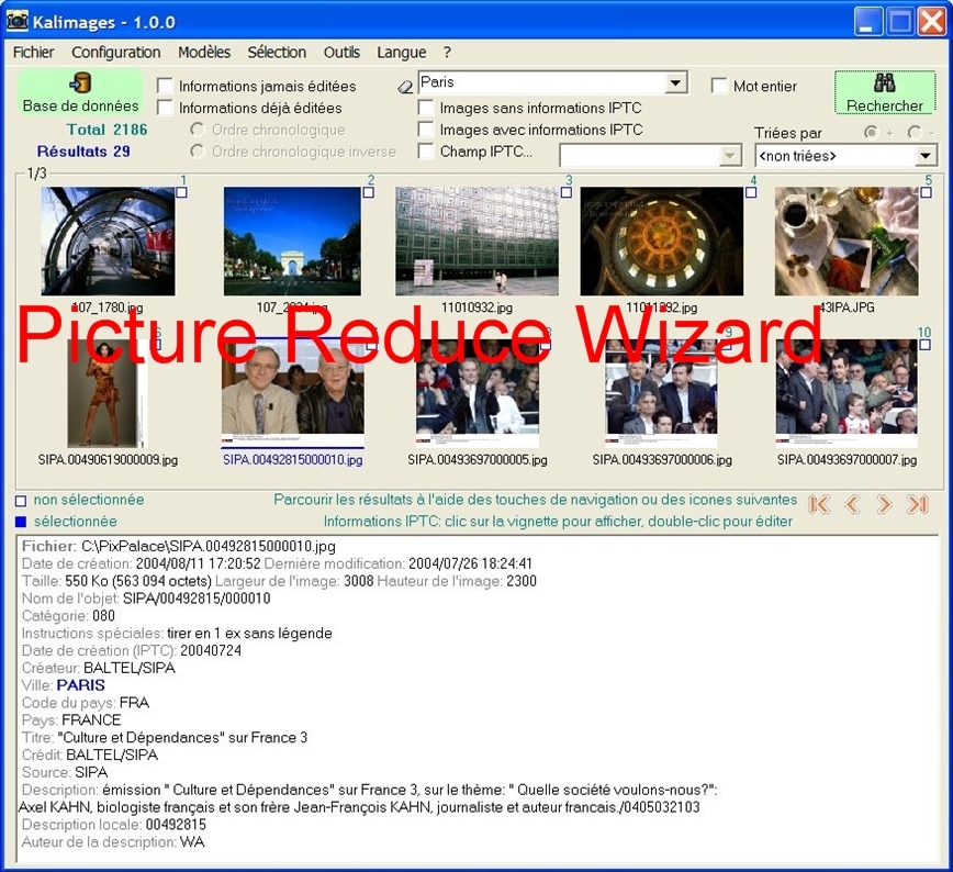 Kalimages photo database and iptc editor