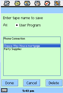 tApCalc Financial tape calc (Sony/Ericsson P800)